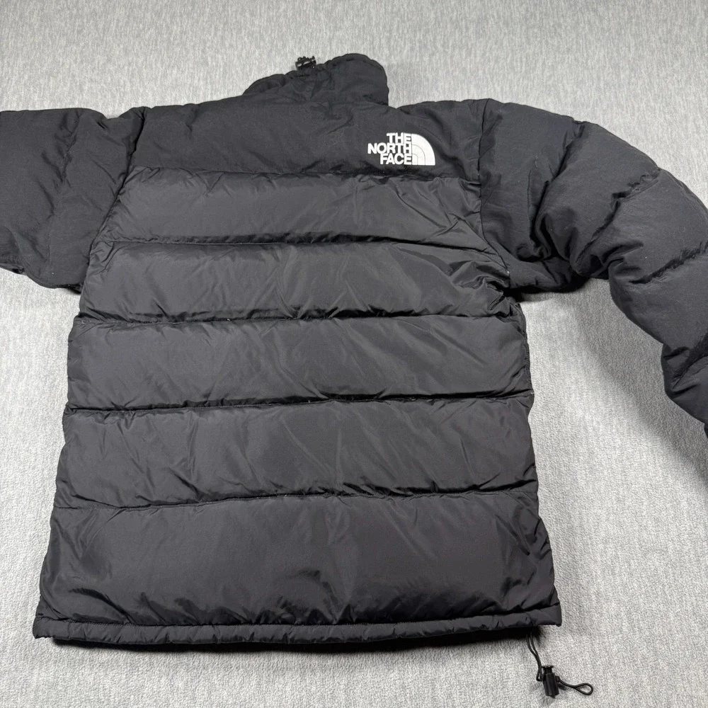 The North Face Jacket Women M Black Puffer Full Zip Nuptse Style Goose Down Warm